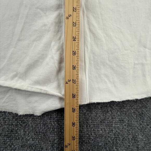 VTG Wrangler Short Sleeve Men Button Up Shirt Adult Western White Woven Solid L - Picture 4 of 13